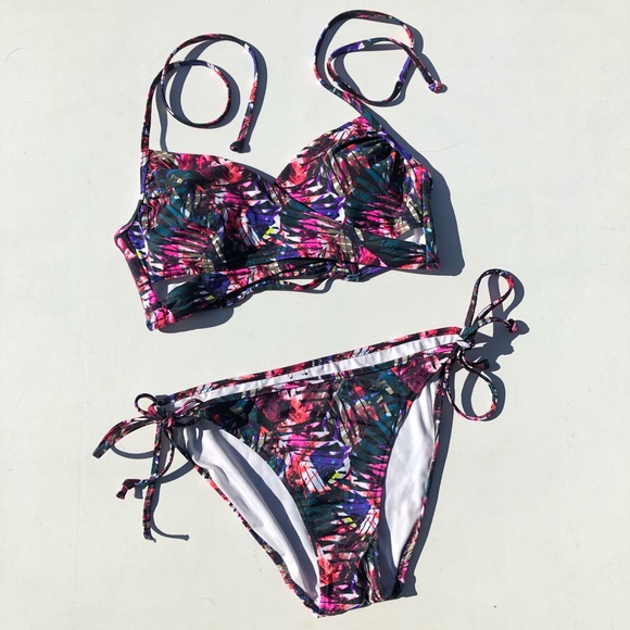 Victoria’s Secret PINK Tropical Printed Bikini M - Picture 1 of 12